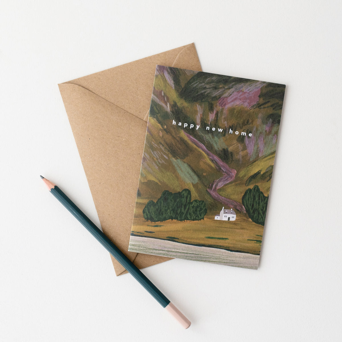 Glencoe in Late Summer Scottish New Home Card by penny black
