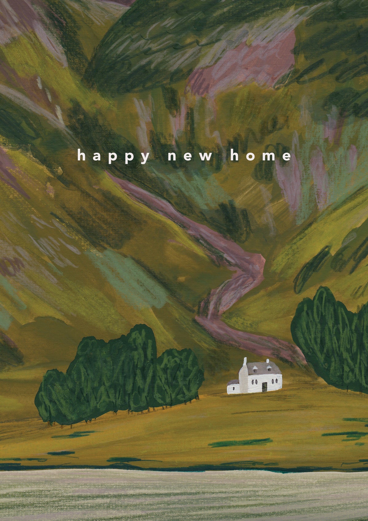 Glencoe in Late Summer Scottish New Home Card by joy jen at penny black