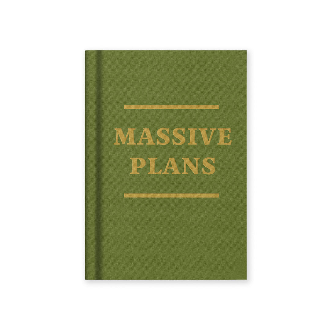 Massive Plans Fabric Hardback A7 Notebook By Penny Black