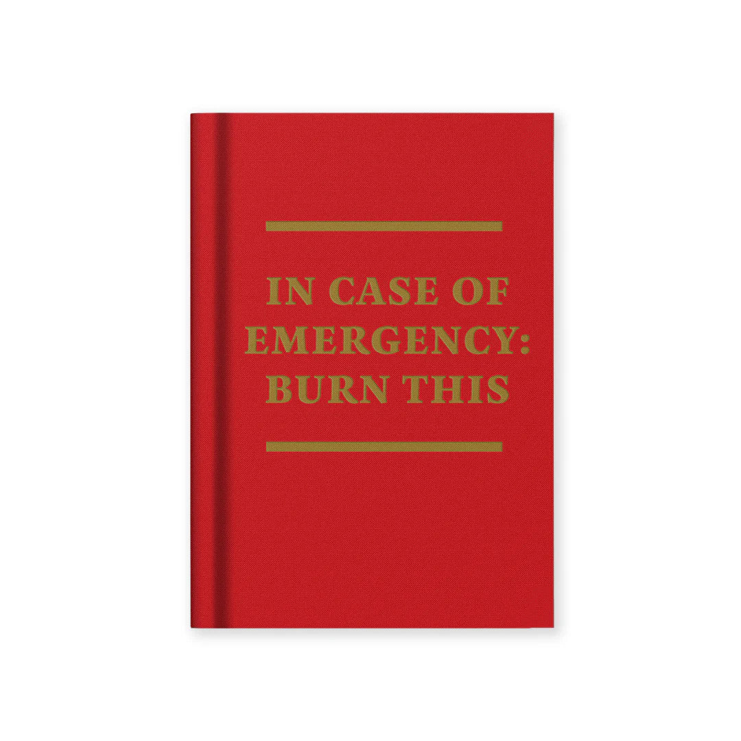 In Case Of Emergency Fabric Hardback A7 Notebook By Penny Black
