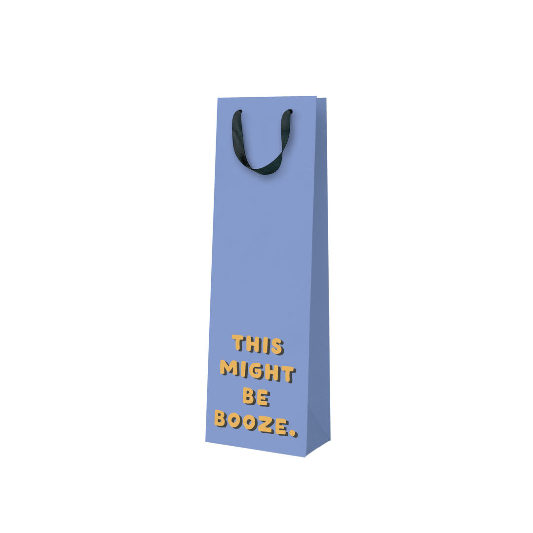 This Might Be Booze Funny Bottle Christmas Gift Bag By Penny Black