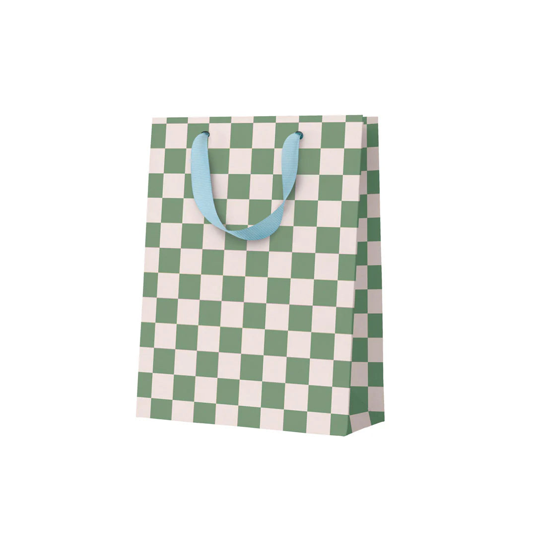 Khaki Checkerboard Small Gift Bag By Penny Black