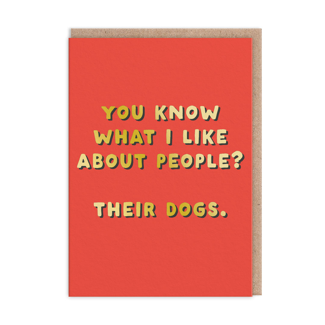 I Like People&#39;s Dogs Funny Card By Penny Black