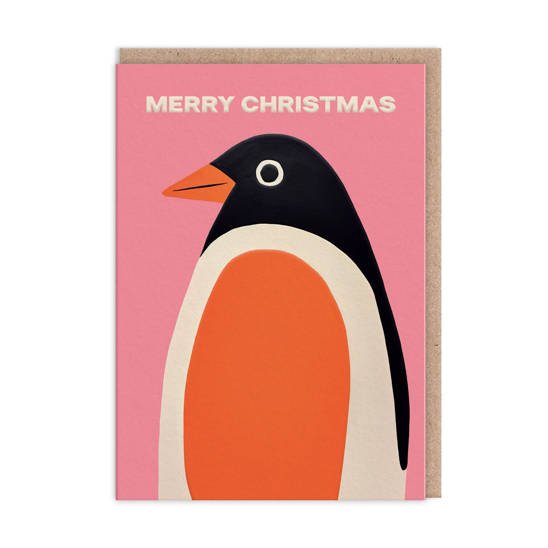 Penguin Character Colourful Christmas Card By Penny Black