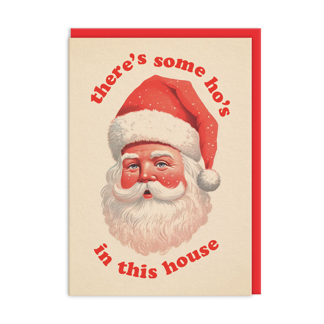 There's Some Ho's In This House Funny Christmas Card By Penny Black