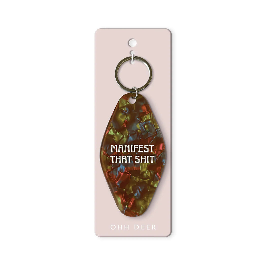 Manifest That Shit Murano Keyring by penny black