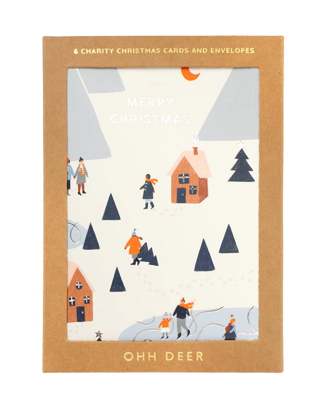Ski Village Charity Christmas Card Set 6 Pack by Penny Black