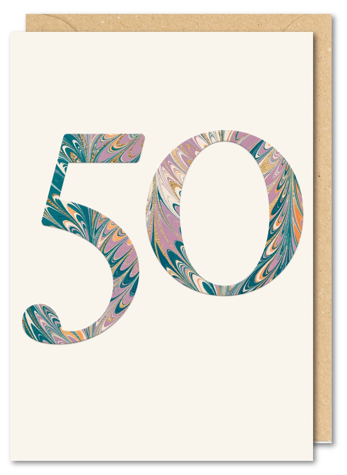 50 Marbled Birthday Card by penny black
