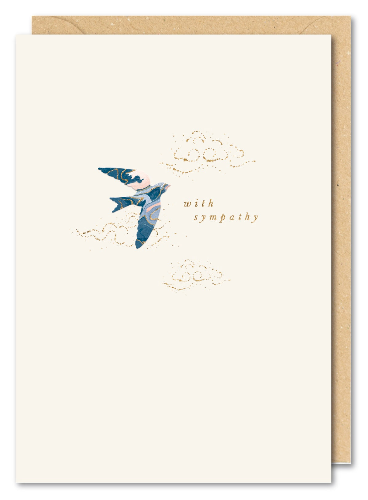 Marbled Bird in Flight Sympathy Card from Penny Black