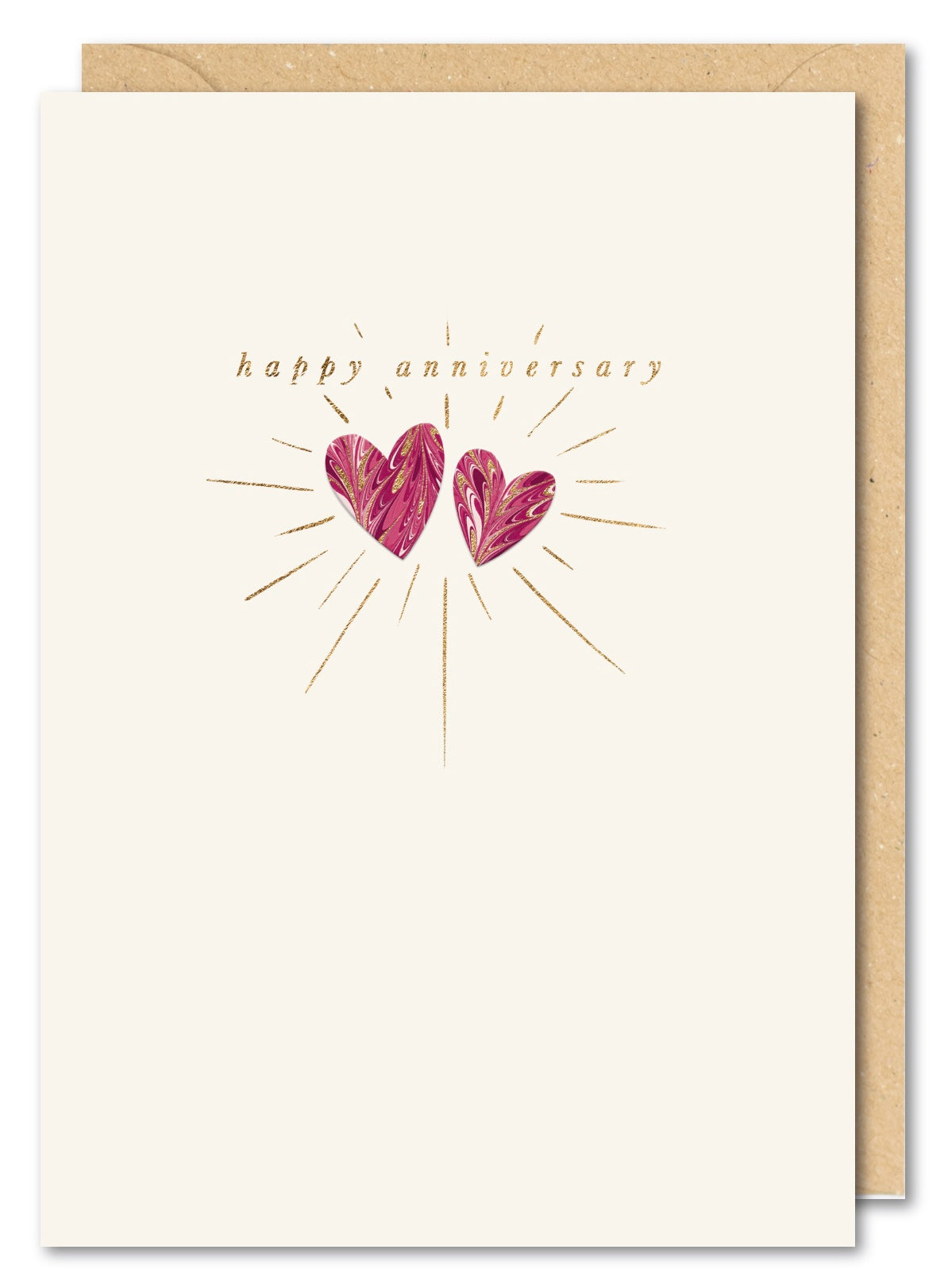 Marbled Heart Burst Anniversary Card by penny black