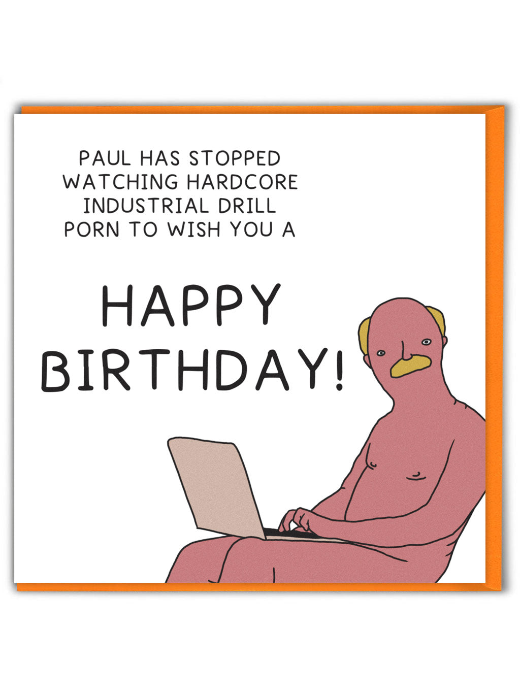 Paul Watching Porn Funny Birthday Card By Penny Black