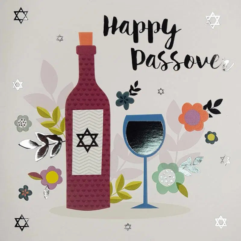 Wine Bottle Passover Card