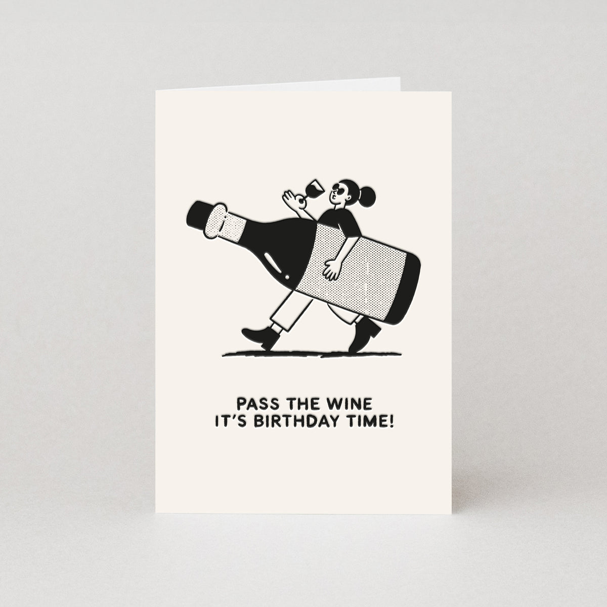 Pass The Wine It&#39;s Birthday Time Card By Penny Black
