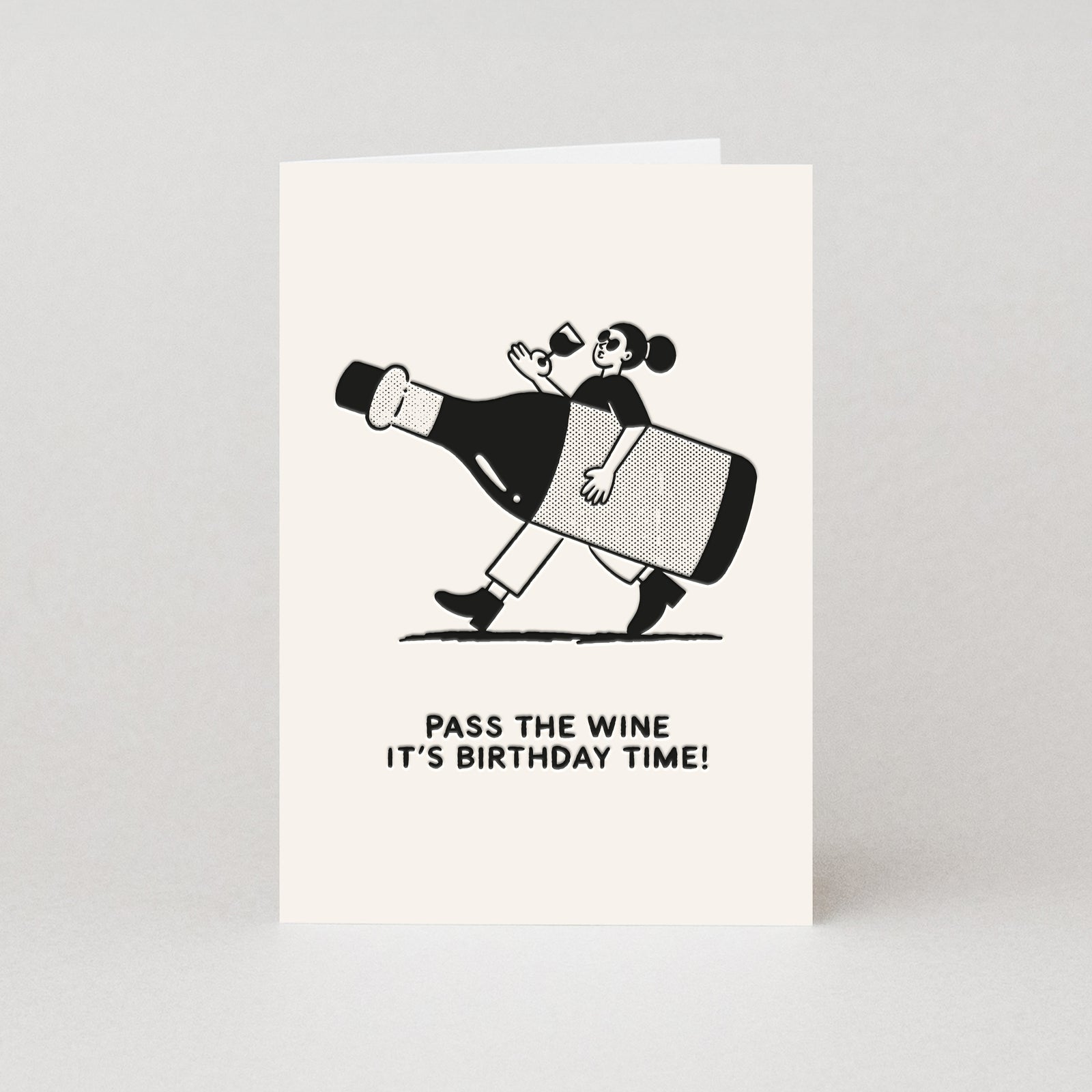 Pass The Wine It's Birthday Time Card By Penny Black
