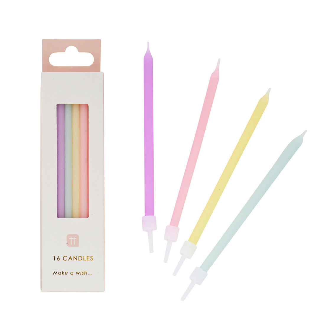 Pastel Candles 16 Pk