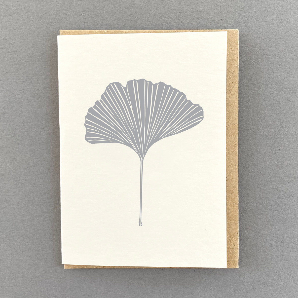 Garden Treasure Ginkgo Leaf Little Letterpress Notecard