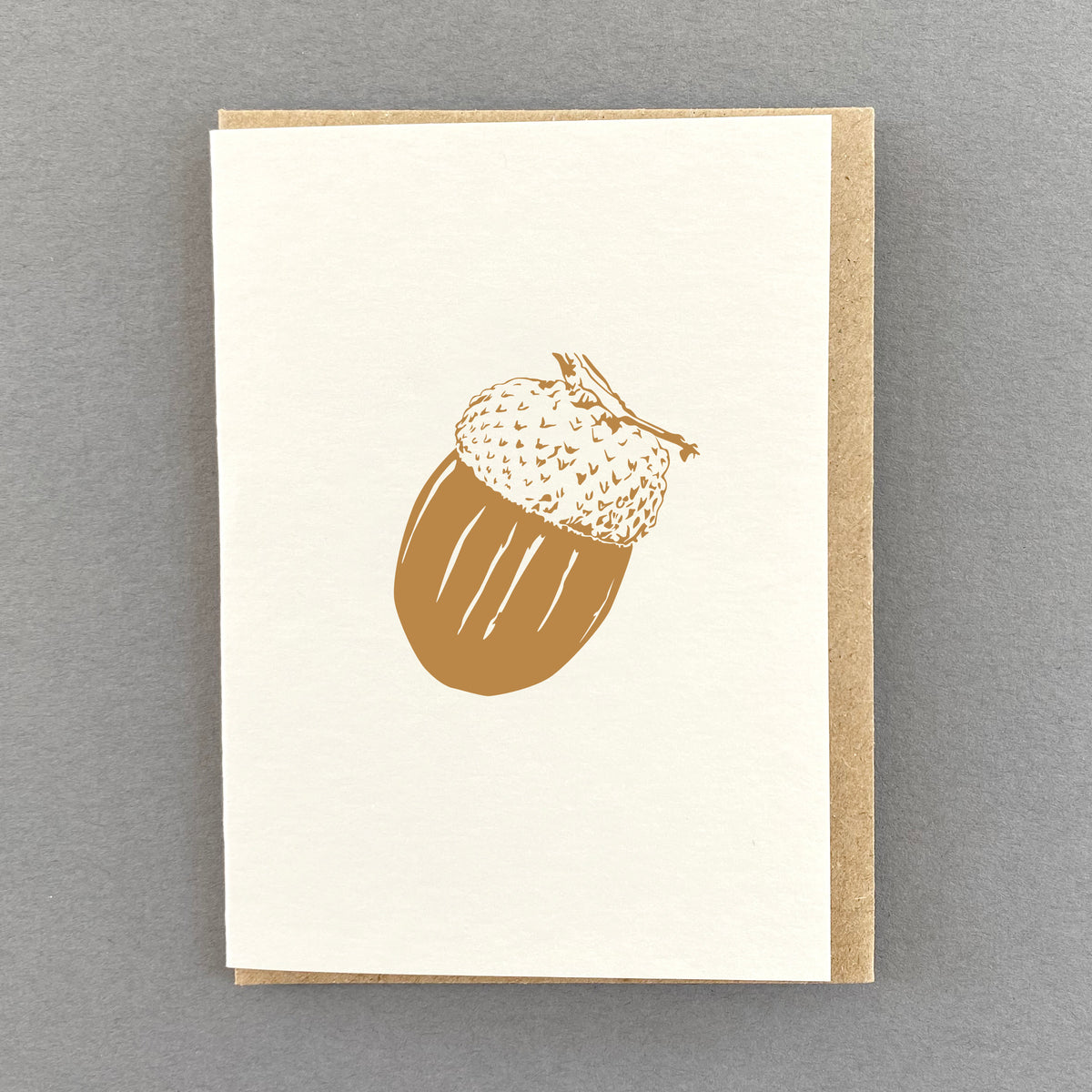 Garden Treasure Acorn Little Letterpress Notecard