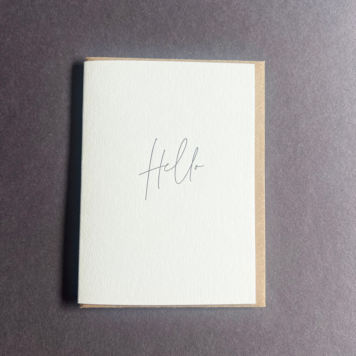 Hello Calligraphy Little Letterpress Notecard by penny black
