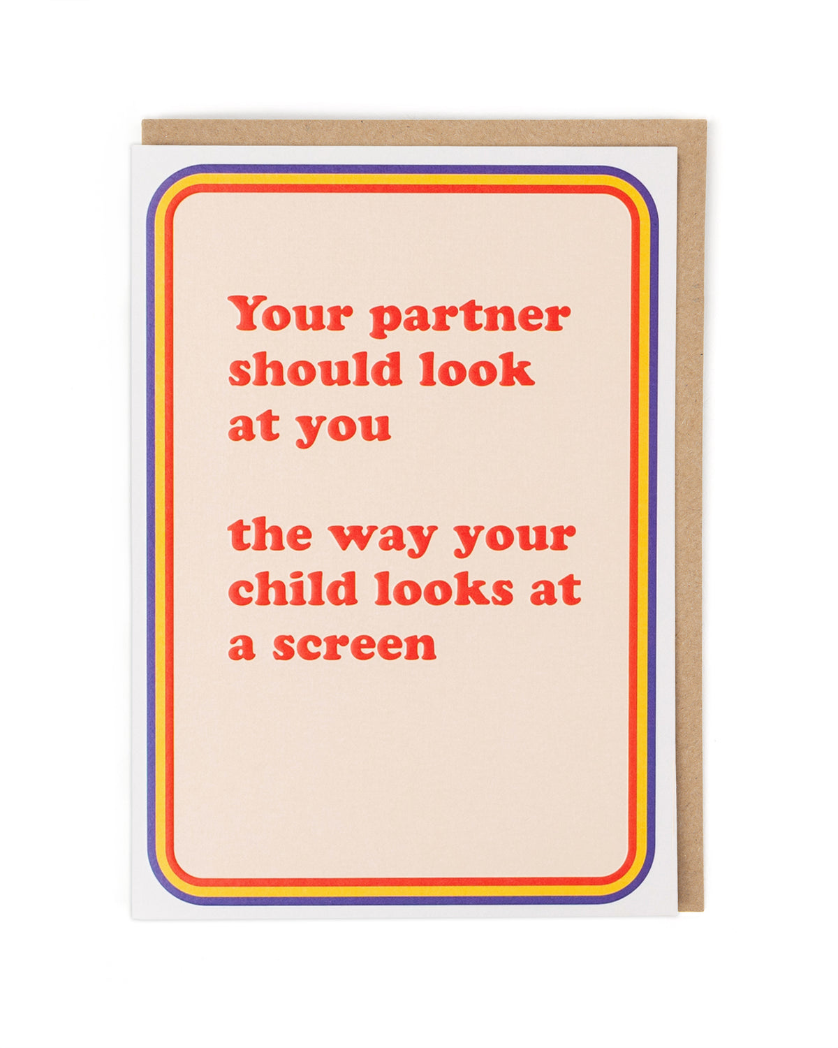 Partner Child&#39;s Screen Funny Valentine Card by penny black