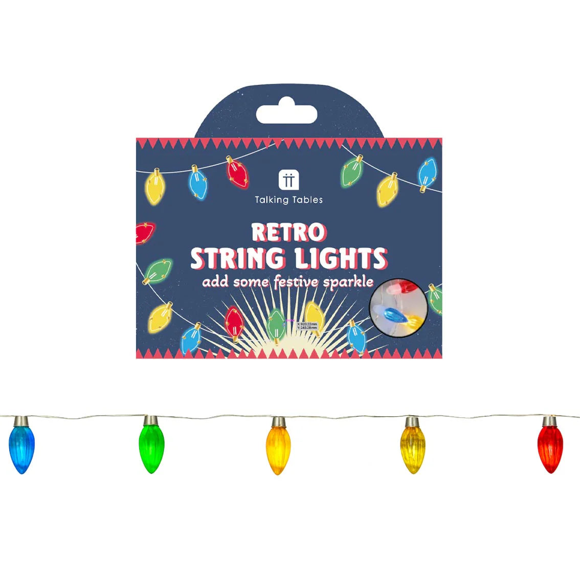 Retro Pop Bulb 2m LED String Lights By Penny Black