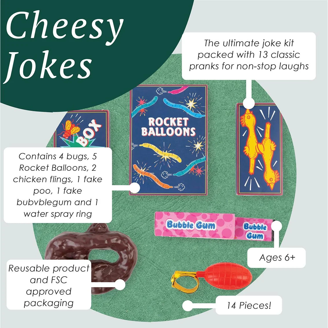 Retro Fun Jokes Prank Kit By Penny Black