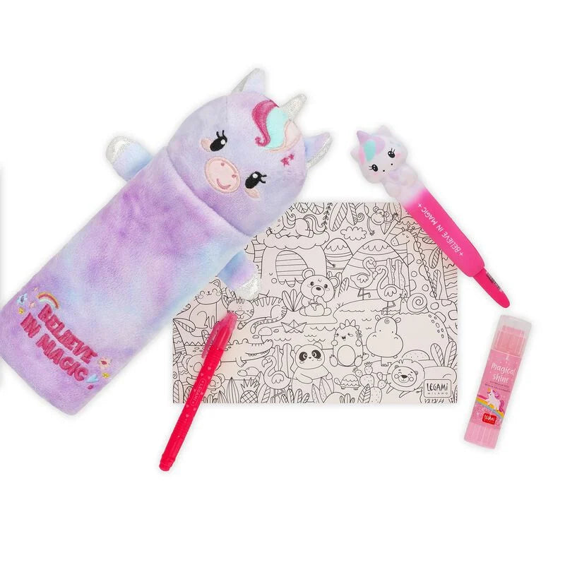 Super Soft Plush Unicorn Pencil Case By Penny Black