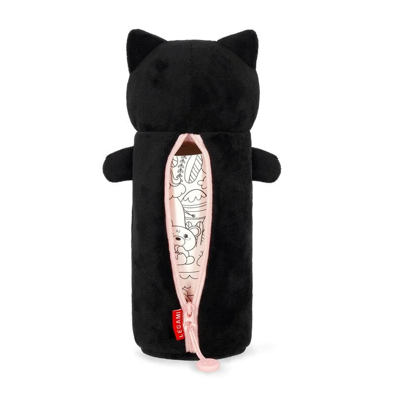 Super Soft Plush Kitty Cat Pencil Case By Penny Black