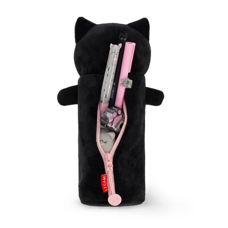 Super Soft Plush Kitty Cat Pencil Case By Penny Black