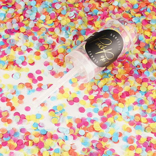 Push Pop Rainbow Confetti Cannon by penny black