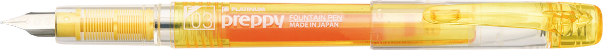 Platinum Pen Co Preppy Fountain Pen - Fine 0.3mm in yellow By Penny Black