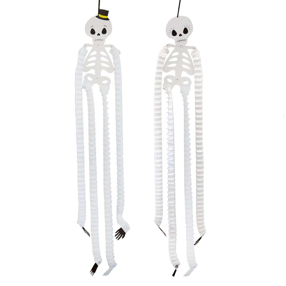 Skeletons Paper Honeycomb Halloween Decorations 2 Pk