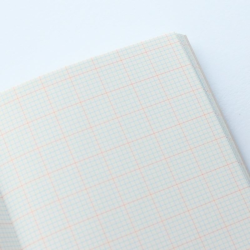 Paperways Mini Note 08 - Seagreen Notebook inside view with squares By Penny Black