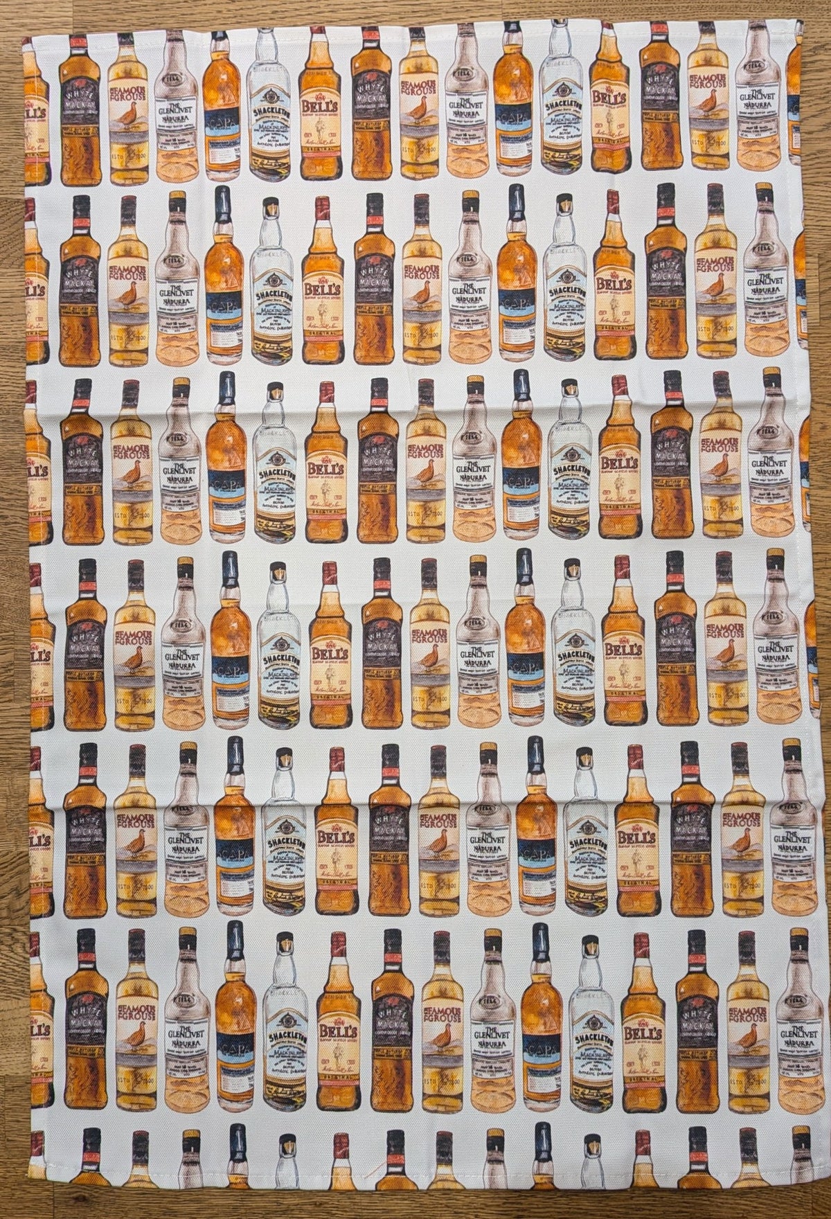 Illustrated Whisky Tea Towel by penny black