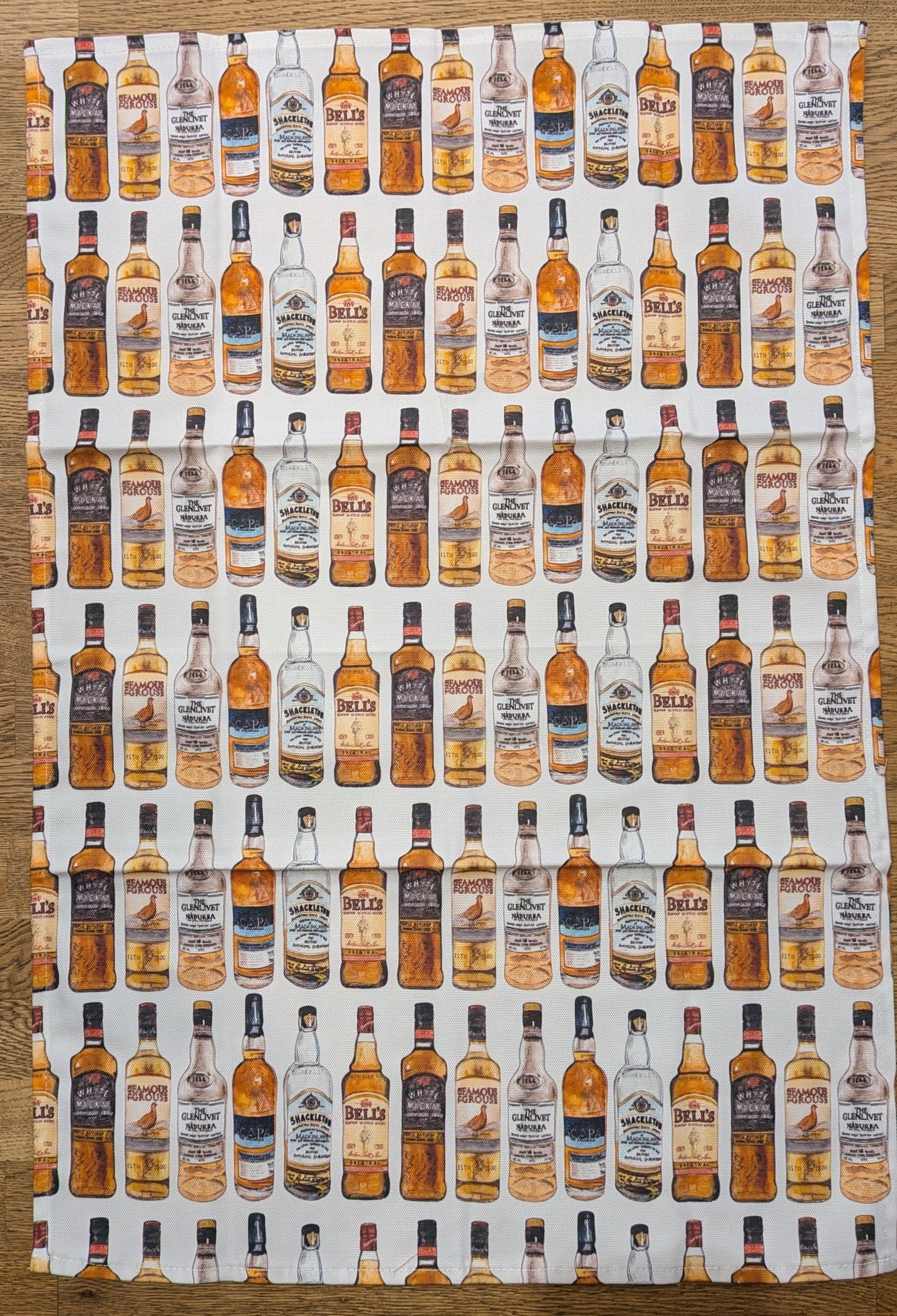 Illustrated Whisky Tea Towel by penny black