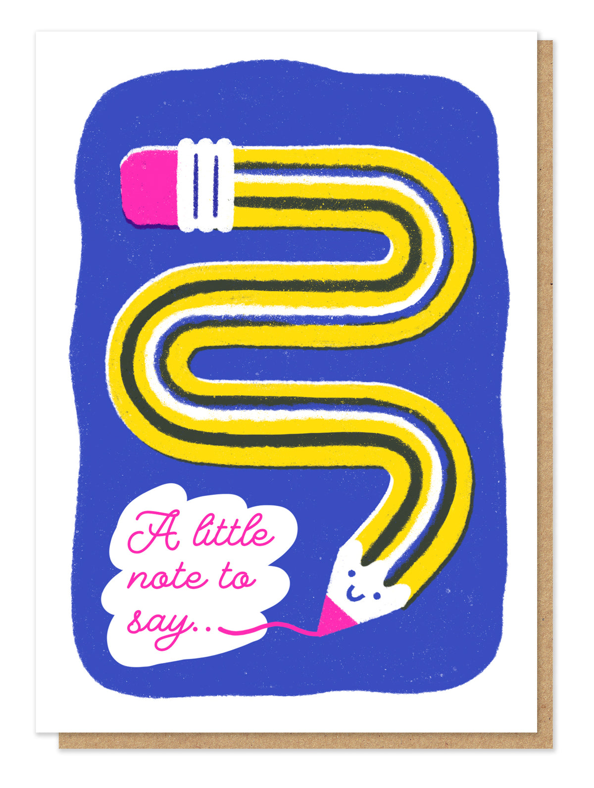 Pencil A Little Note To Say Letterpress Card By Penny Black