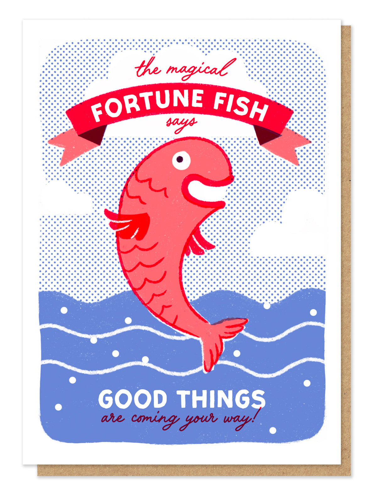 Magical Fortune Fish Letterpress Card By Penny Black