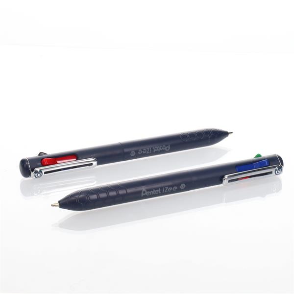 Pentel Izee 4 Colour Retractable Ballpoint Pen 1.0mm - 2 Classic Pk