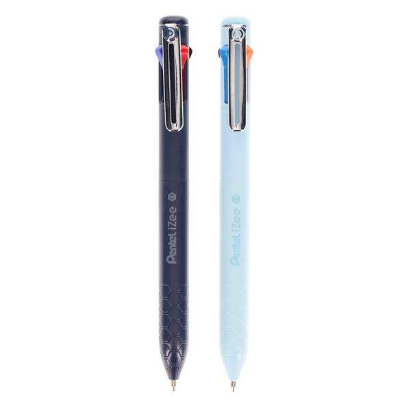 Pentel Izee 4 Colour Retractable Ballpoint Pen 1.0mm - Mix Pack