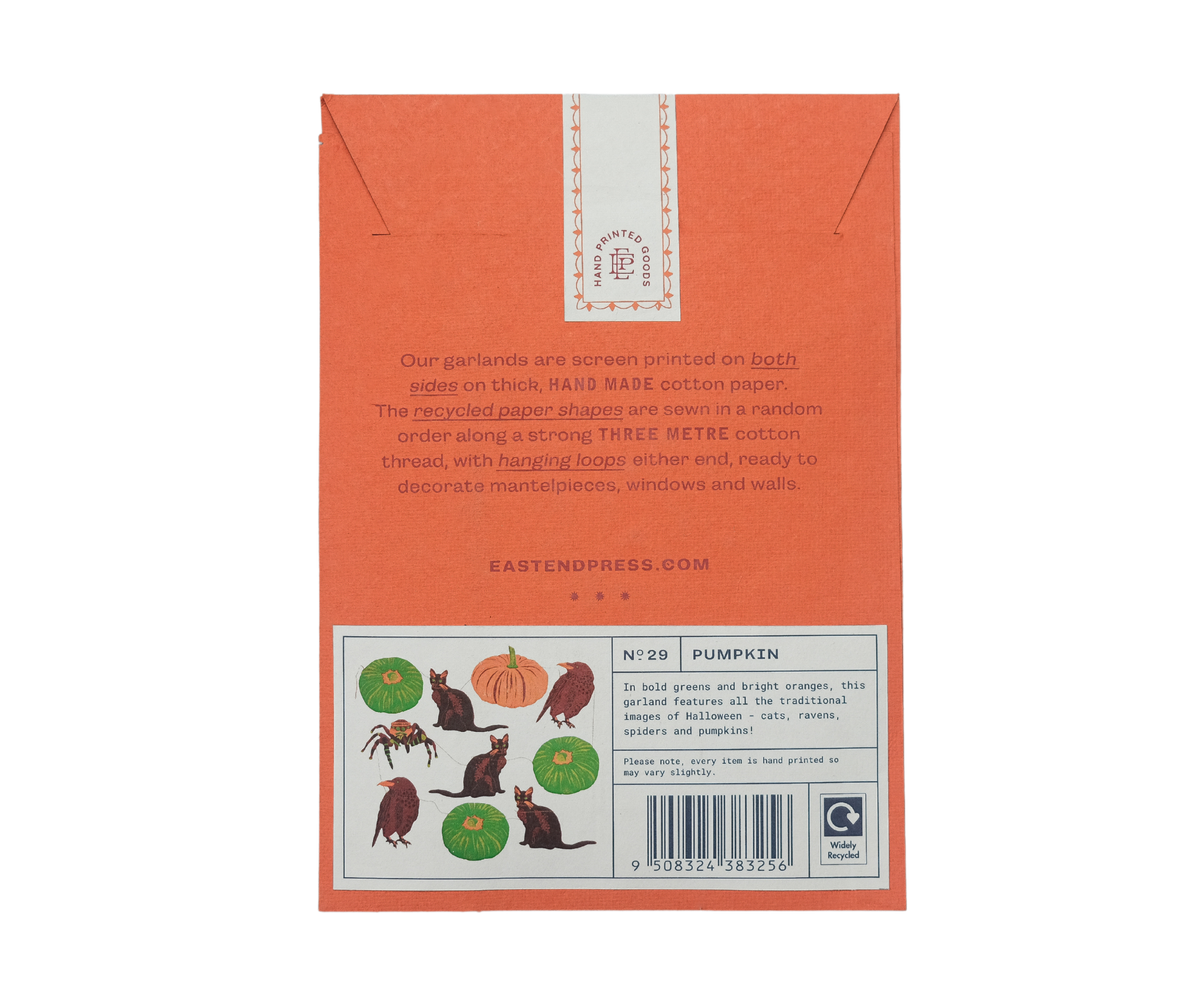 Spooky Halloween Icons Garland - back of packaging by penny black