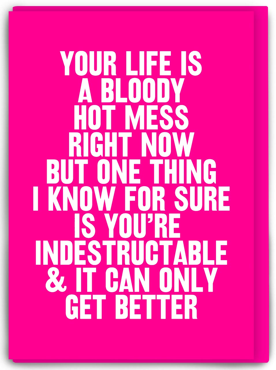 Bloody Hot Mess Thinking Of You Card By Penny Black