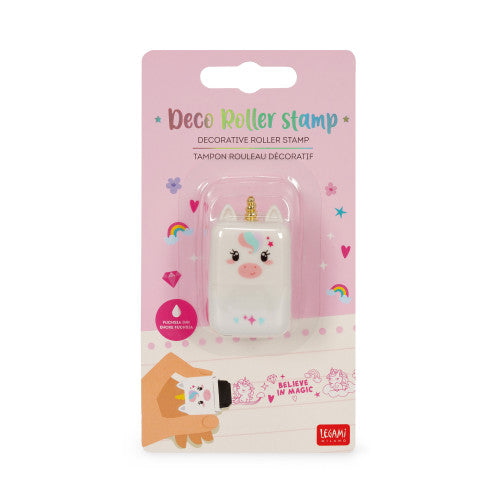 Unicorn Fuschia Ink Deco Roller Stamp By Penny Black