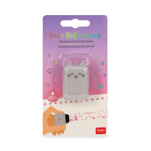 Kitty Cat Pink Ink Deco Roller Stamp By Penny Black