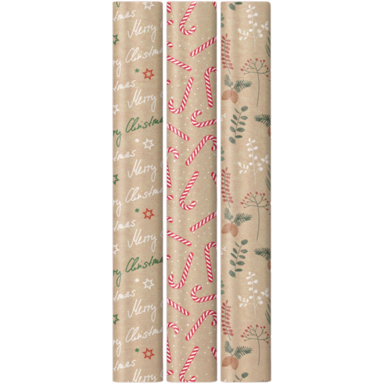 Traditional Kraft Christmas Gift Wrapping Paper Roll 4m By Penny Black