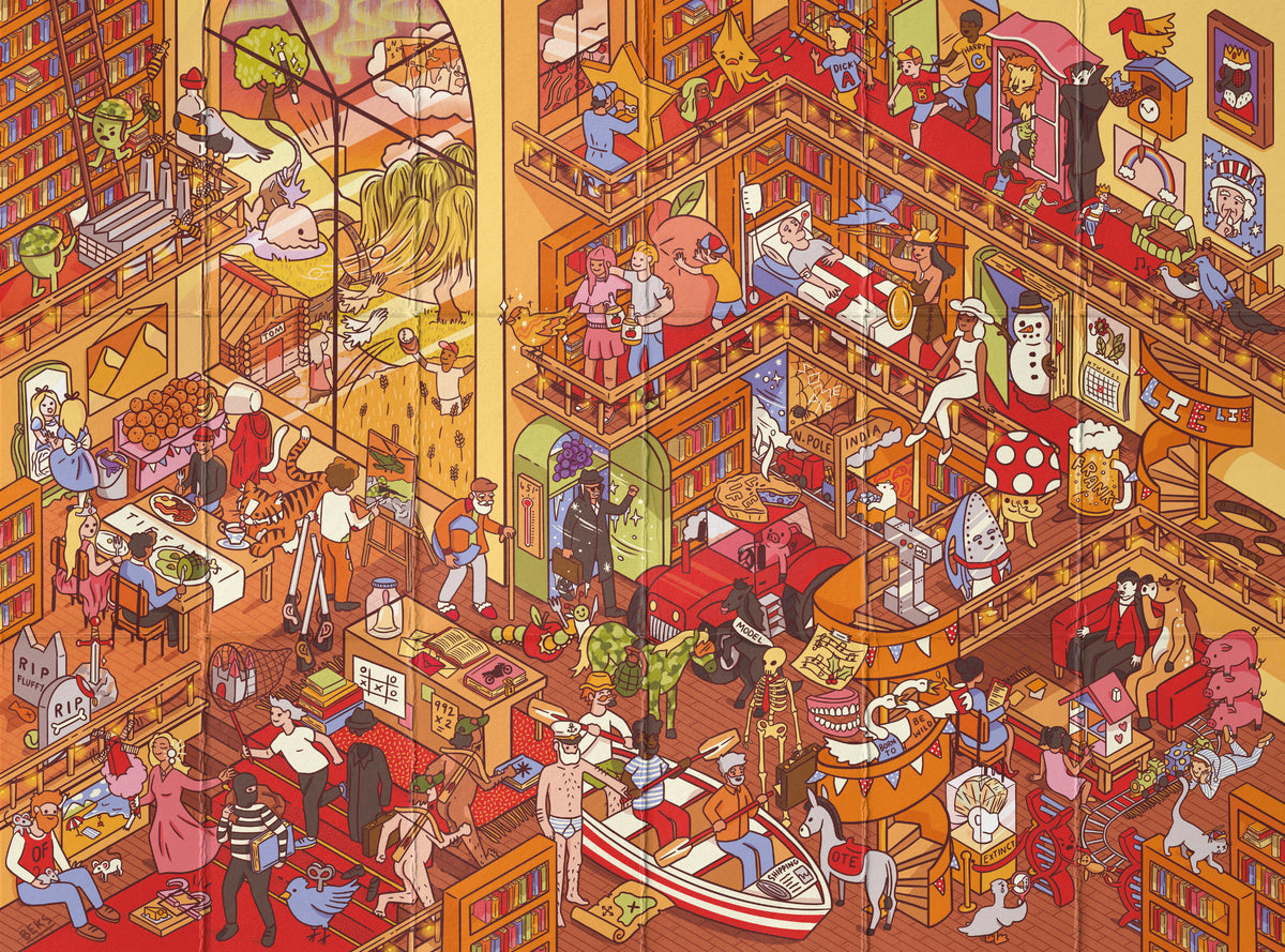 Riddle Pics - Books Edition Game showing unfolded product by penny black