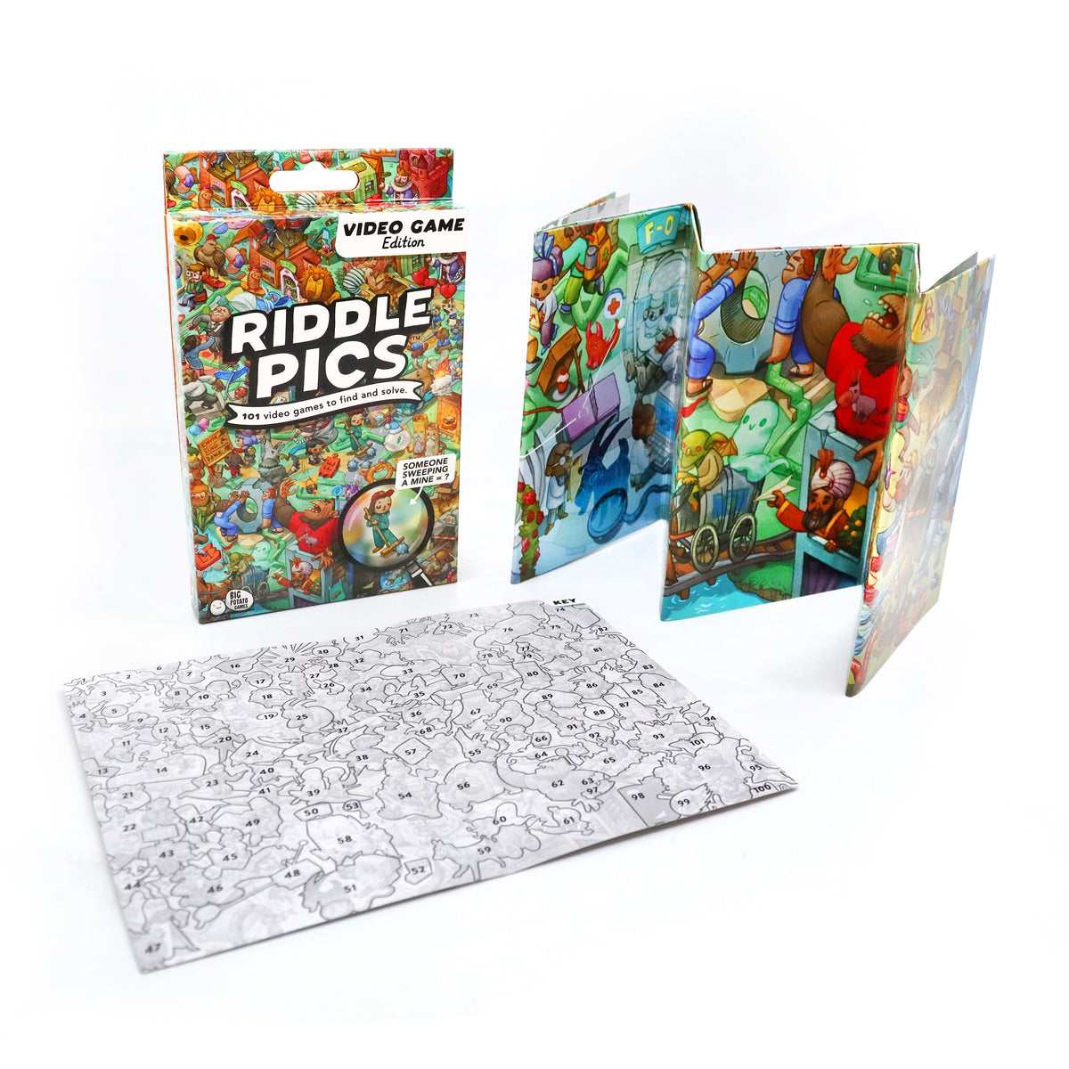 Riddle Pics - Video Games Edition Game showing packaging and contents by penny black