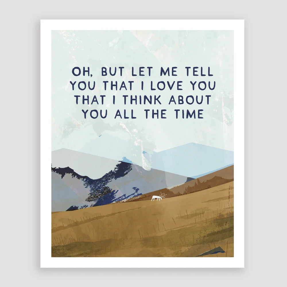Let Me Tell You That I Love You Scottish Art Print by penny black