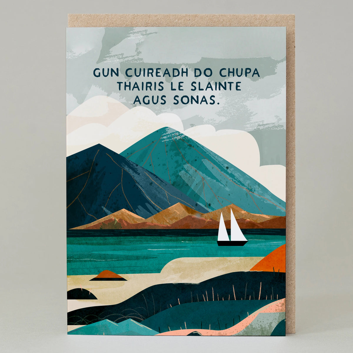 May Your Cup Overflow Gaelic Scottish Card By Penny Black