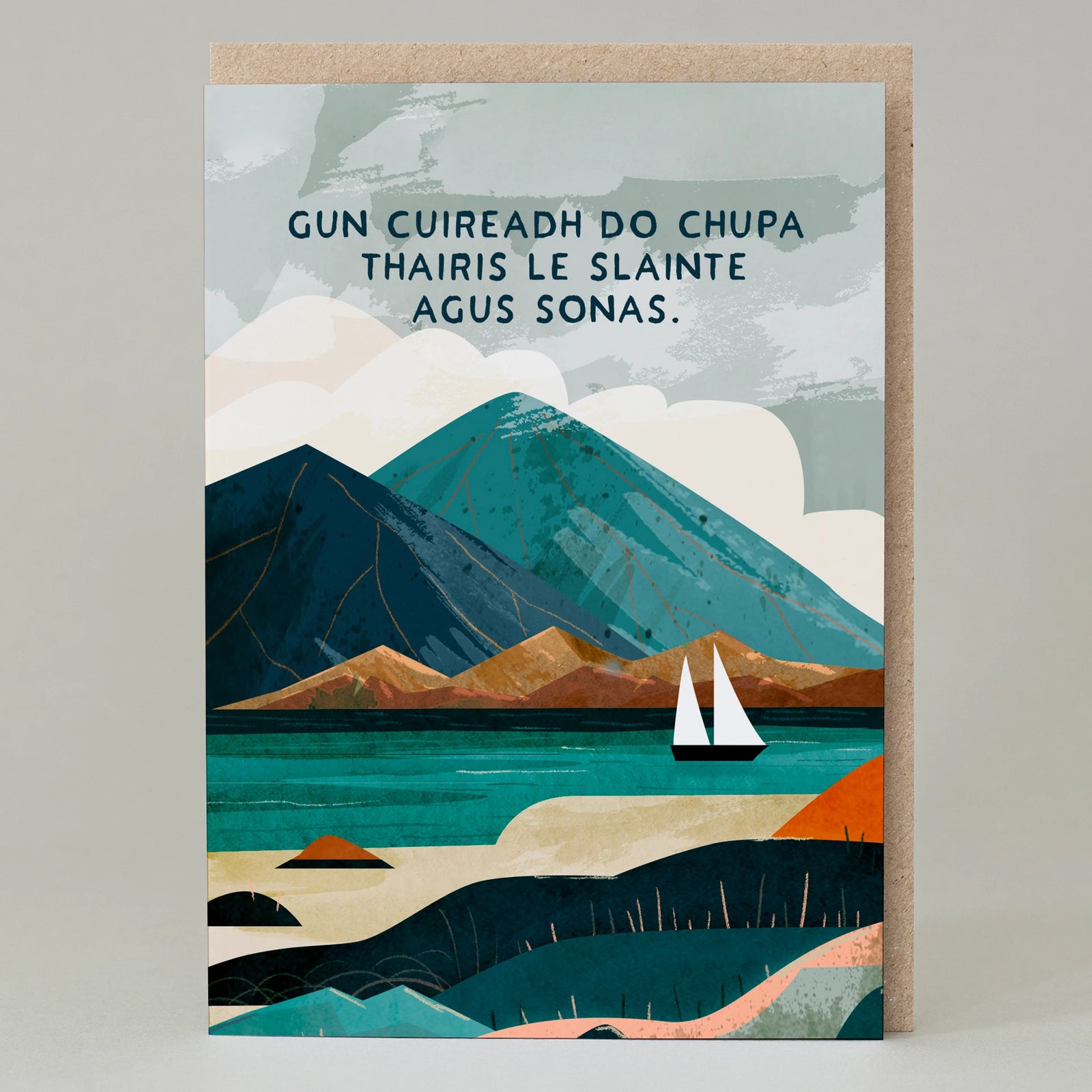 May Your Cup Overflow Gaelic Scottish Card By Penny Black
