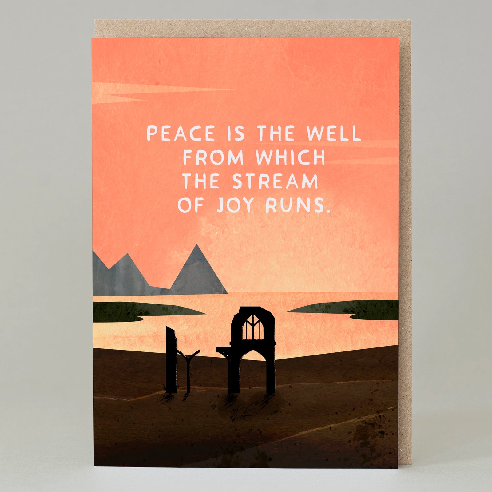 Peace Is The Well Scottish Card By Penny Black