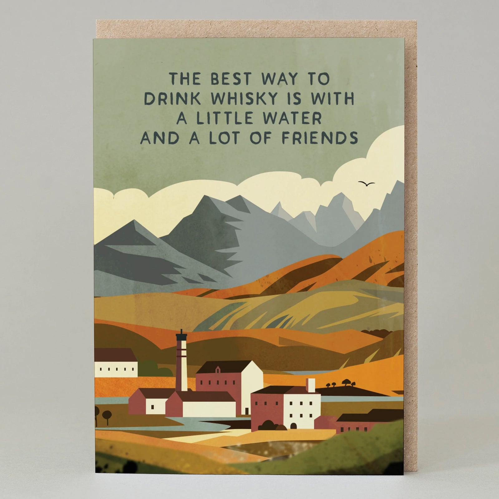 Drink Whisky With Friends Scottish Card By Penny Black